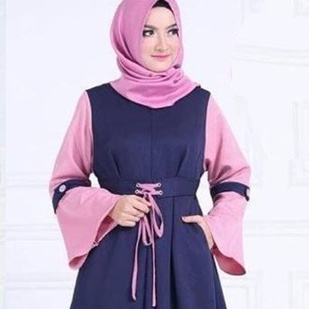 MARBELLA DRESS MAXI Promo gamis balotelli Fashion muslim Baju wanita modis /nonihijab/wickycollction-NAVY
