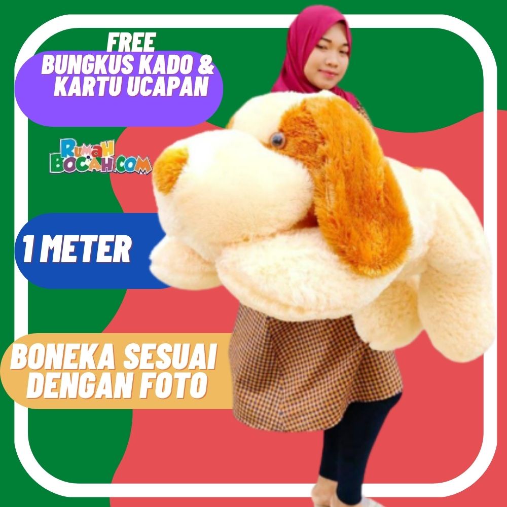 Boneka Anjing 1 m Meter Jumbo Besar Hewan Anjing Goofy Pluto untuk Kado Ulang Tahun Kado Anniversary