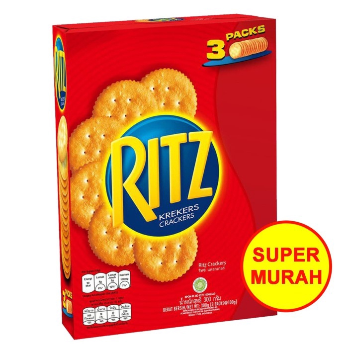 

Ritz Crackers (Krekers) Dus Box Kemasan 300 Gr isi 3 Packs