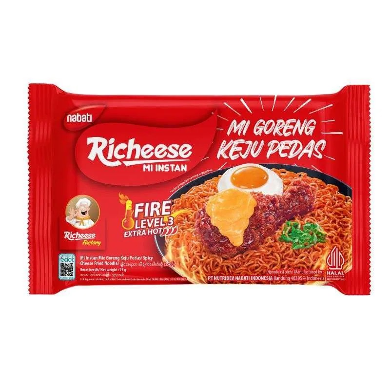 Mie Richeese Goreng Keju Pedas Mie Kuah Keju Pedas