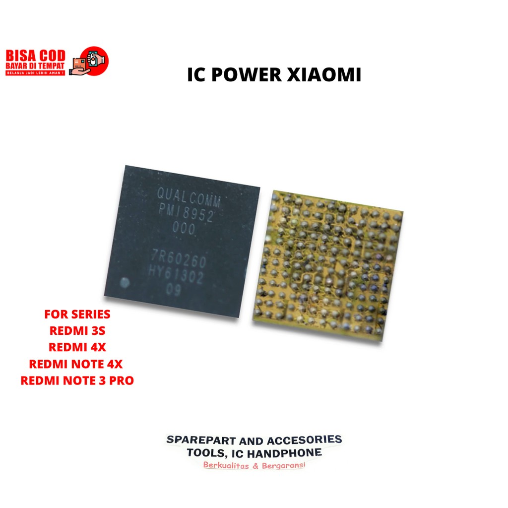 IC POWER XIAOMI REDMI 3S 4X / REDMI NOTE 4X / NOTE 3 PRO - PMI8952 ORIGINAL