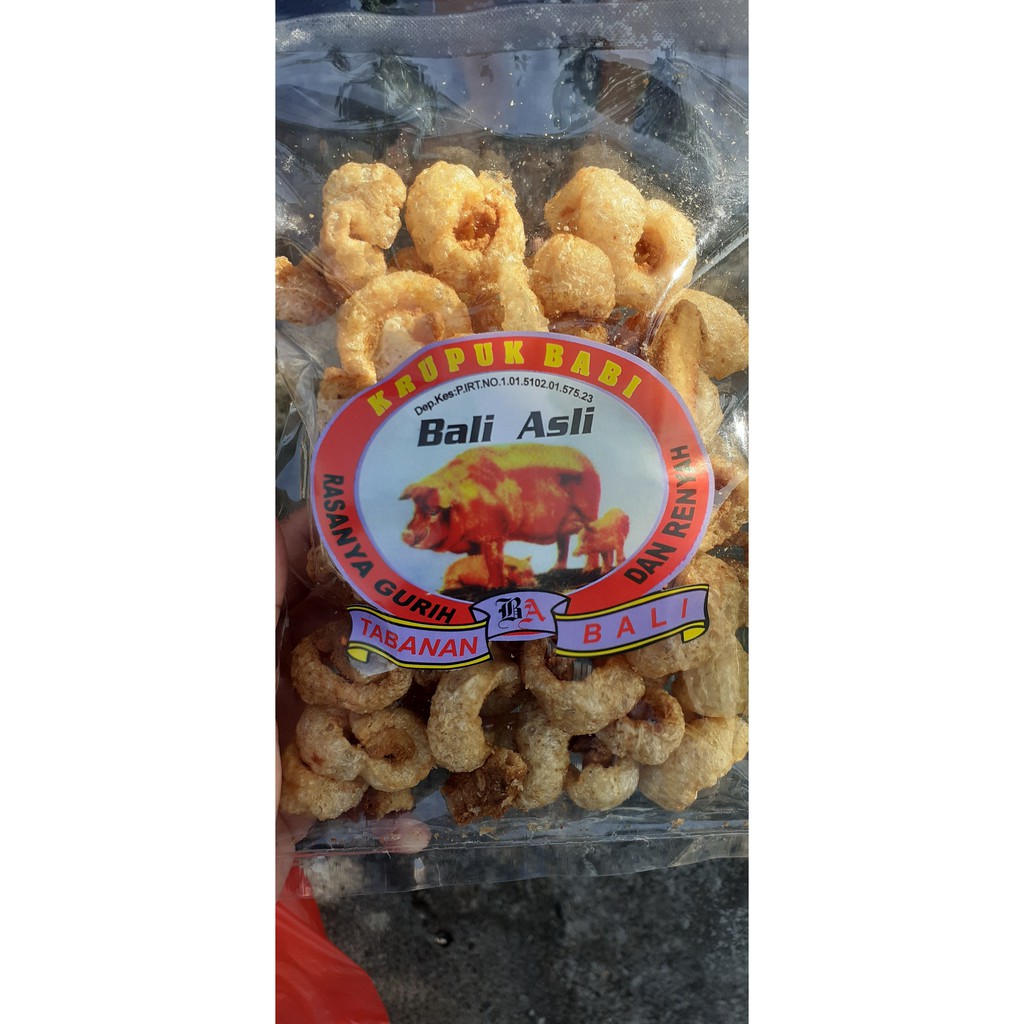 KRUPUK RAMBAK BABI SAMCAM SAMCAN/ KULIT BALI ASLI - 130gr Free Bubblewrap