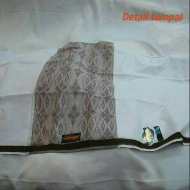 Sarung saphire putih tumpal terbaru