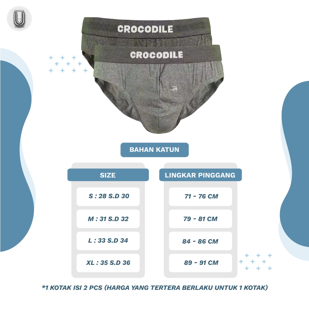 Daleman Celana Dalam Pria Dewasa Crocodile Sempak Cowok Laki Laki Terlaris Kode 521-262 By Universal Underwear