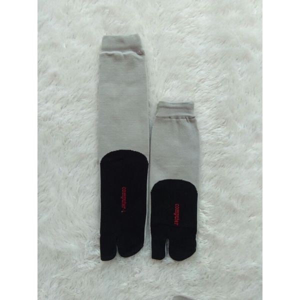 Kaos Kaki Anak Jempol Warna Polos Tapak Hitam Size S (Nylon Spandex, Usia TK-SD, Laki2/Perempuan)