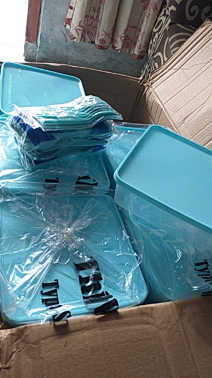 Thinwall 2000 Ml + Tutup Warna Biru Muda Merek Fim Harga 1 Roll Isi 25 Pcs