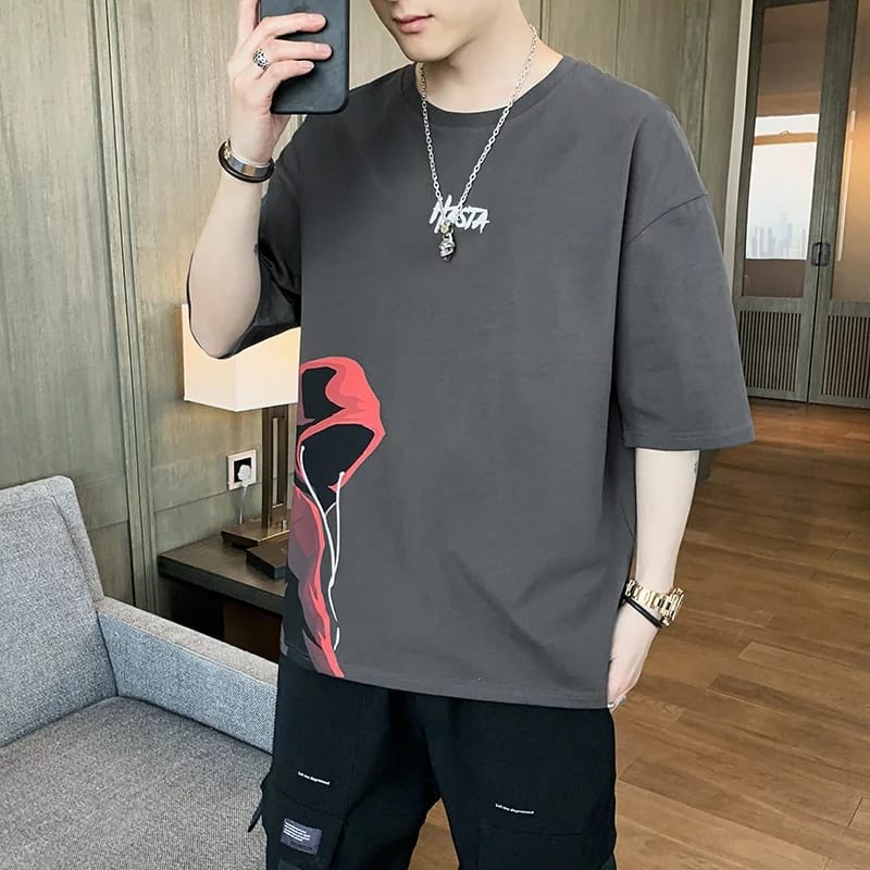 COD-baju oversize size M|L,XL atasan pria&amp;wanita kaos distro terlaris hasta-animos