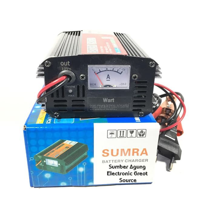Sumura SMR1201A 1210 Cas Aki 10A Battery Charger 12V