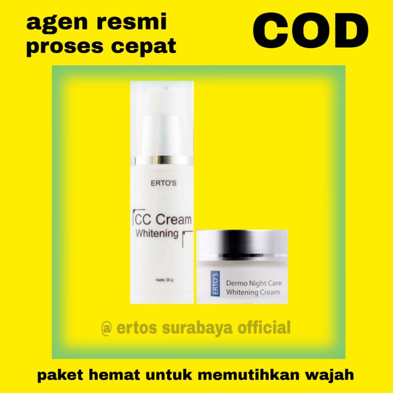 ERTOS PAKET HEMAT UNTUK MEMUTIHKAN [ CC CREAM & DERMO NIGHT )