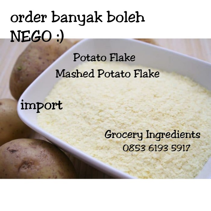 

PROMO [COD] Potato Flakes - 1kg / Mashed Potato Flakes / Tepung Kentang