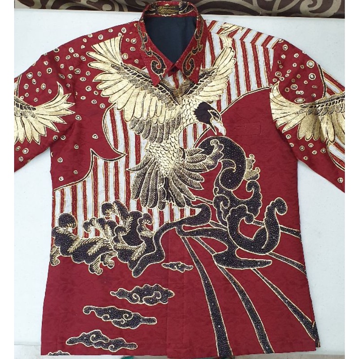 KEMEJA PRIA BATIK TULIS SUTERA ATBM+KAIN SUTERA TULIS SUTRA