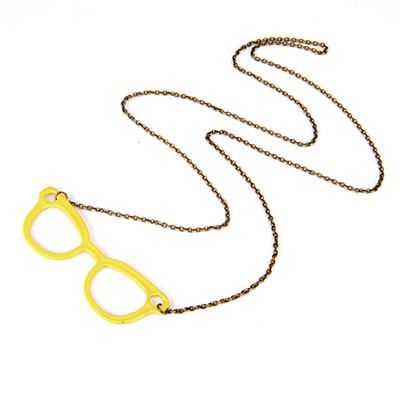LRC Kalung Wanita Flamenco Glassess Pendant Alloy Chains