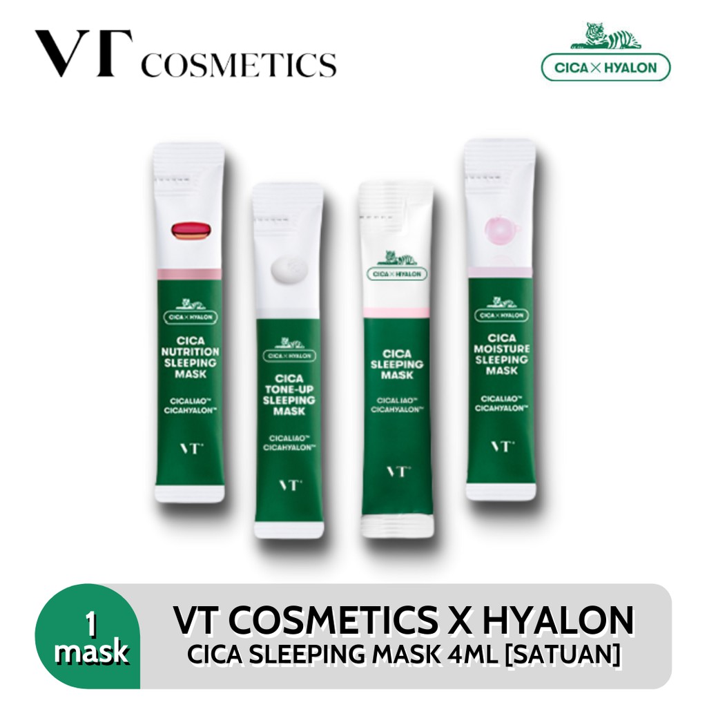 VT COSMETICS CICA X HYALON Cica Sleeping Mask 4ML [SATUAN] Shopee