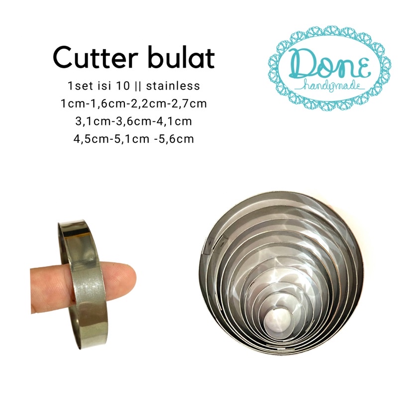 Round cutter fondant clay round cutter cuter bulat icing sugar polymer