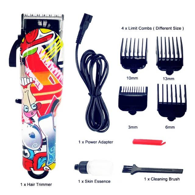 HAIR CLIPPER kemei ALAT POTONG RAMBUT TANPA KABEL HAIR CLIPPER ELEKTRIK MESIN PENCUKUR RAMBUT CHAS