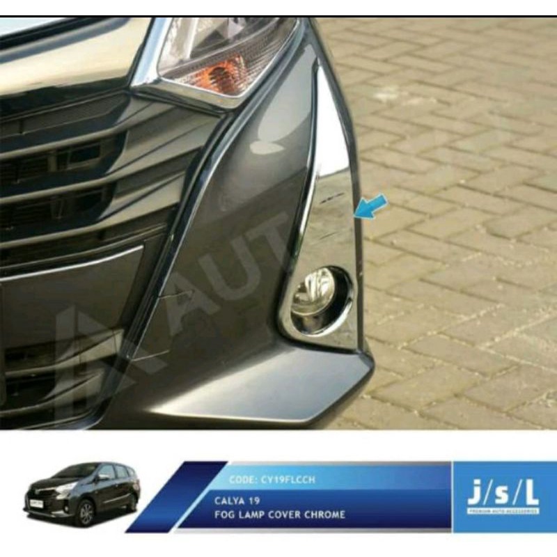 ✨COD✨ Cover Foglamp Lampu Kabut Chrome Calya Facelift Th 2019 s/d 2022