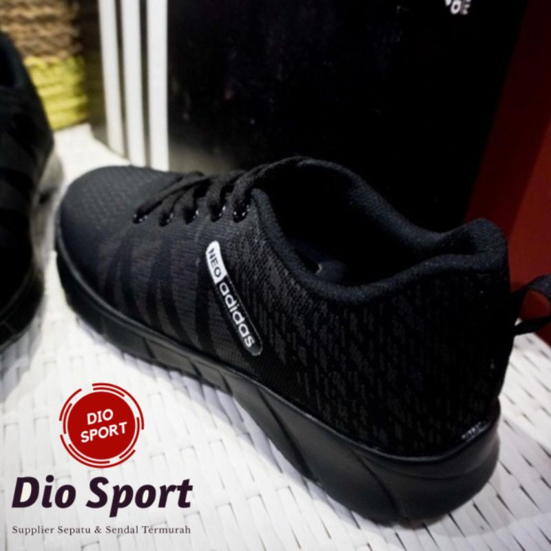 Sepatu Olahraga Running Sepatu Sneakers Adidas_2021 Neo Hitam Polos Hitam Putih