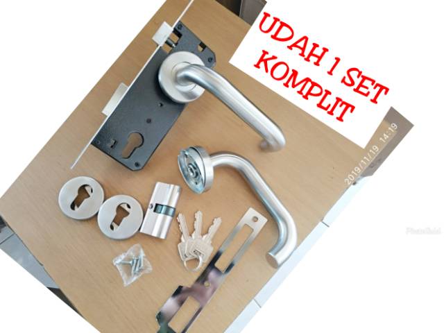 BOOM SALE kunci pintu komplit kunci pintu model pisah bhn stanlis steel anti karat kunci pintu