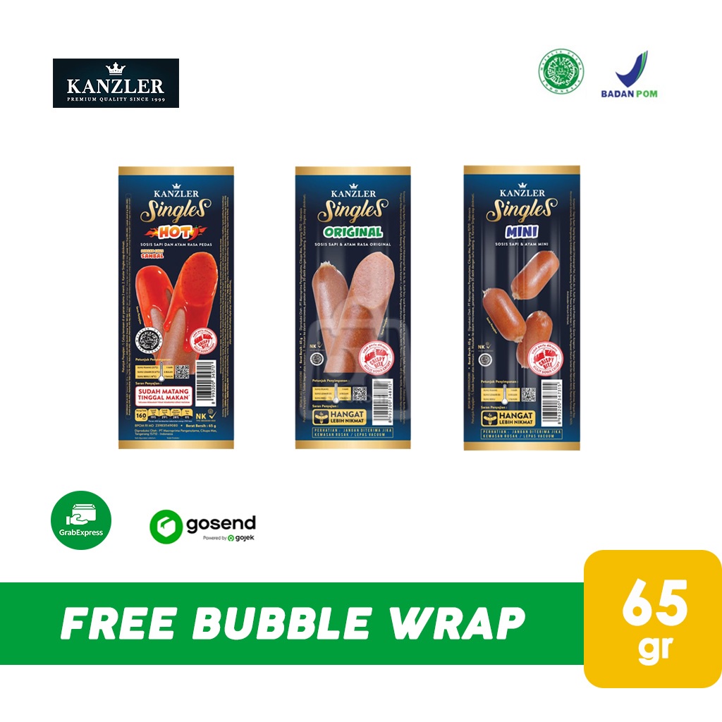 

Kanzler Sosis Singles (65gr) KHUSUS INSTANT