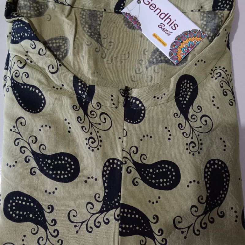 daster gendis jumbo XXXL busui, hamil LD 130 PB 110 saku kanan, rayon adem-G Gina ijo