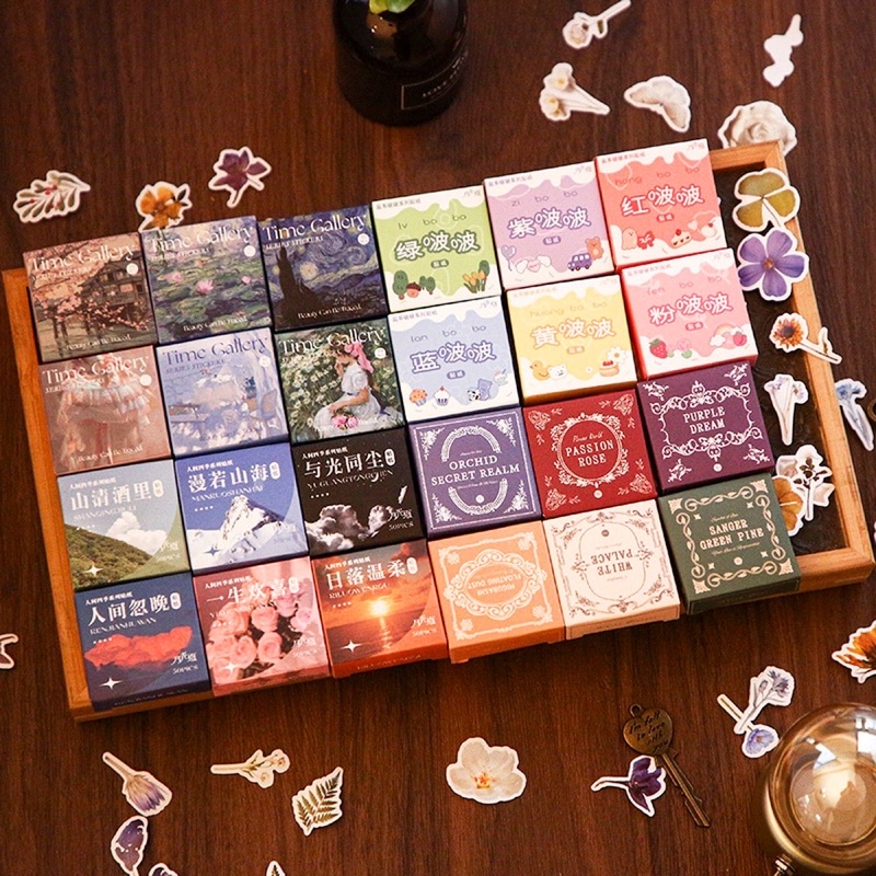 

50 pcs/box Sticker Vintage Cute Stiker Deco Jurnal Scrapbook