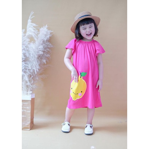 Dress Fruit Dress Anak Smilee Daster Anak Bahan Kaos Size 12345 T