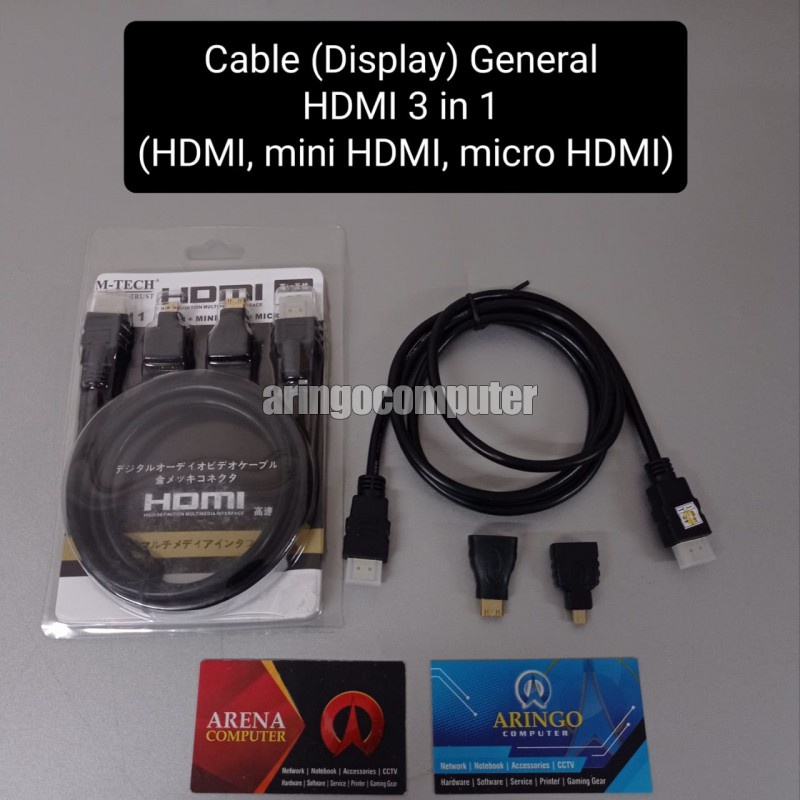 Cable (Display) General HDMI 3 in 1 (HDMI, mini HDMI, micro HDMI)