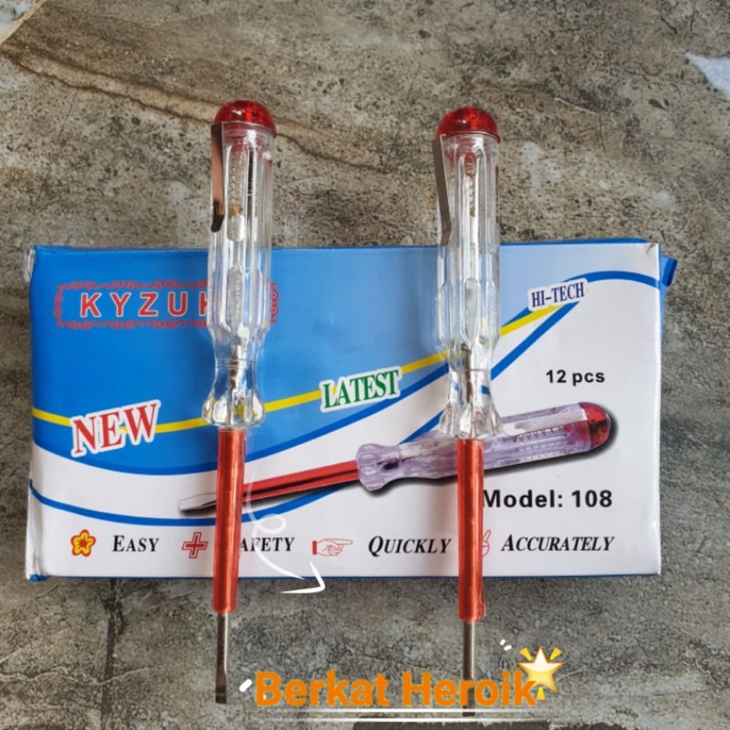 Tespen Merah  Test Pen Alat Tes Listrik Obeng Kelistrikan Test Pen Merah