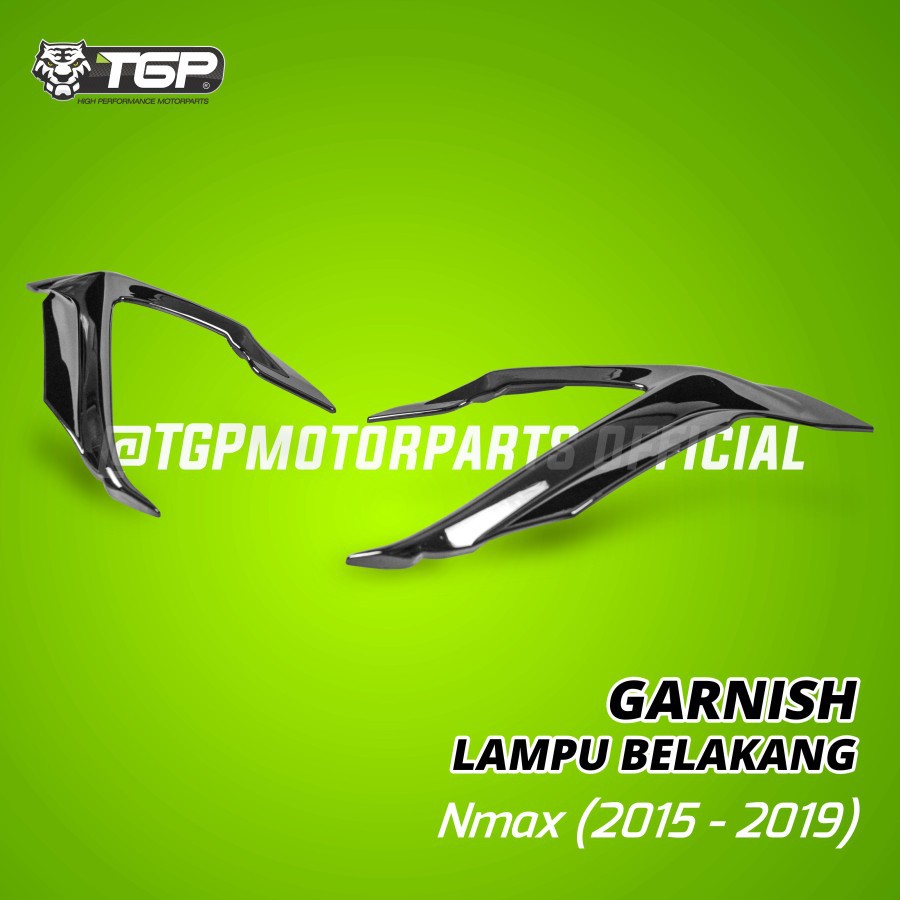 GARNISH LIST LAMPU BELAKANG NMAX 2015 2019 TGP AKSESORIS BLACK CHROME