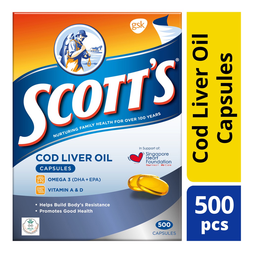 Scott's Cod Liver Oil Capsules 500s