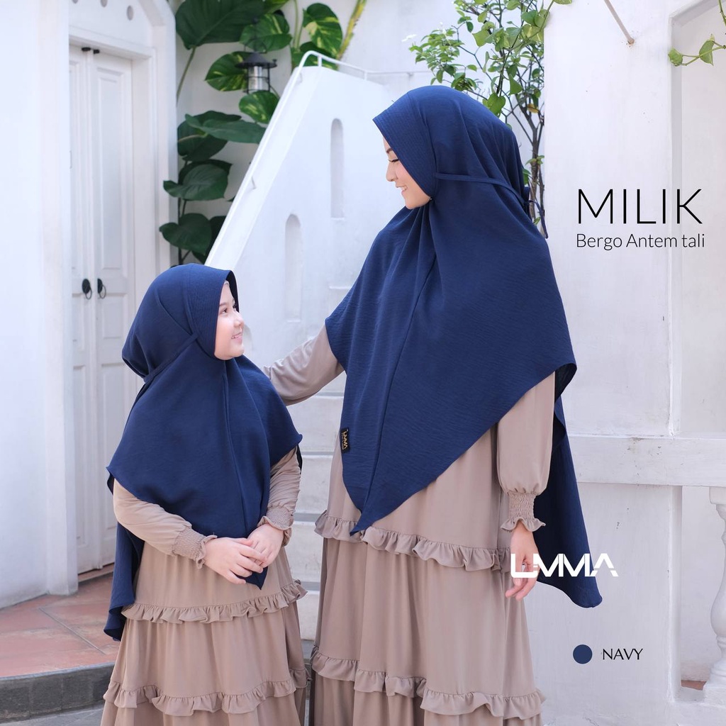 Umma Syari Bergo Milik bahan bianca crinkle Hijab Instan Antem griya_mey-5
