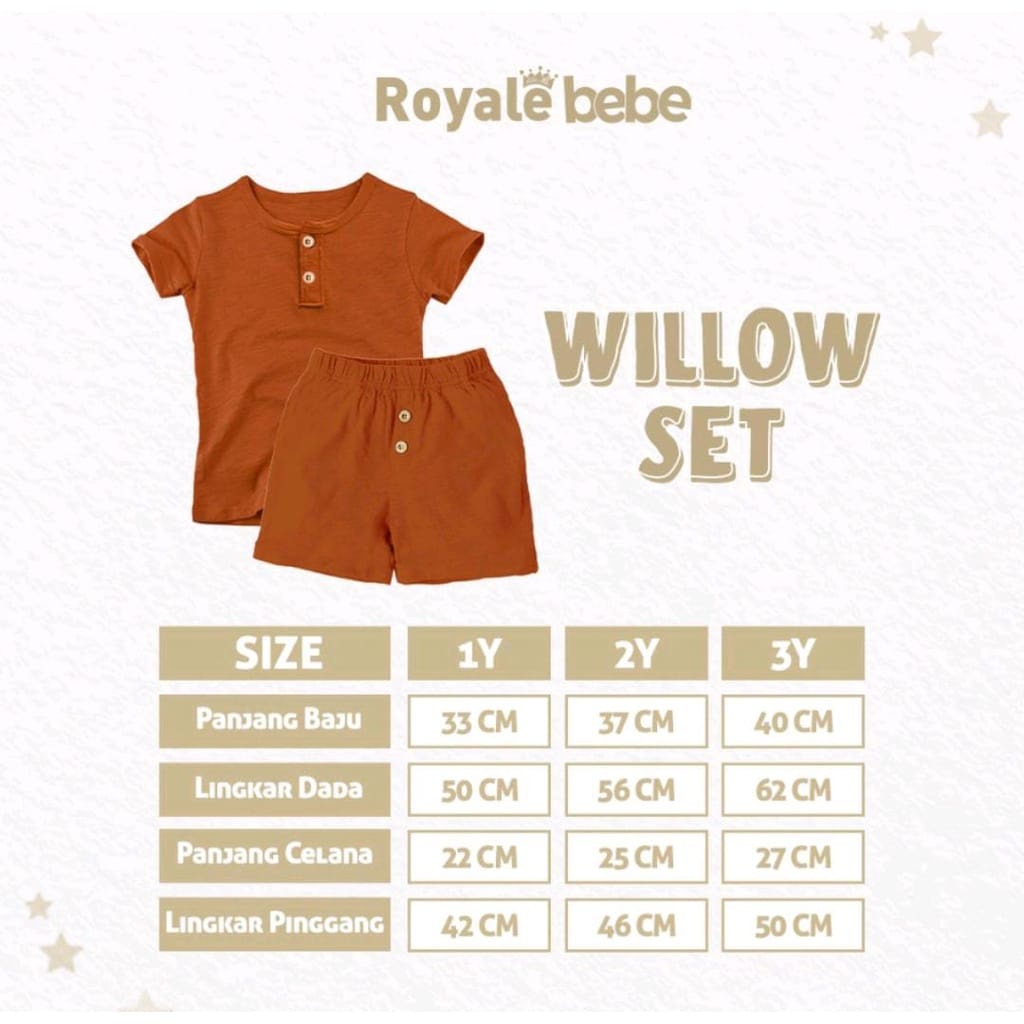 Royale Bebe 1-3y WILLOW SET (RB-WS1-3) - Setelan Pendek Anak