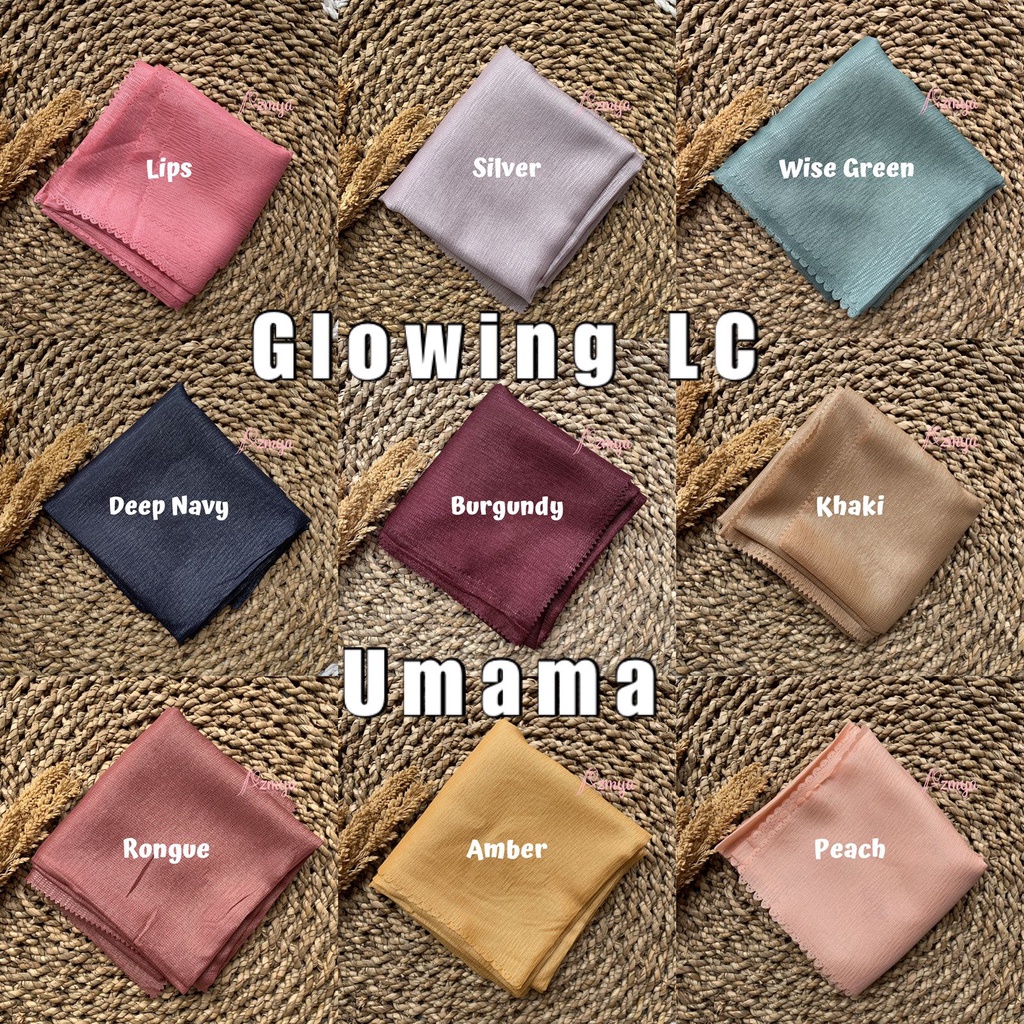 Jilbab Wisuda Pesta GLOWING PLAIN LC 110x110by UMAMA