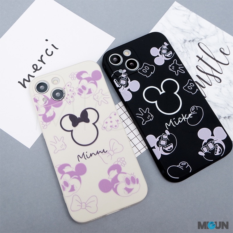 FOR VIVO - Mickey &amp; Minnie softcase Fullcover - For Vivo Y20 Y20i Y20S Y12S Y11 Y12 Y15 Y17 Y12i Y30 Y50 Y91 Y93 Y95 Y91C Y31 Y51