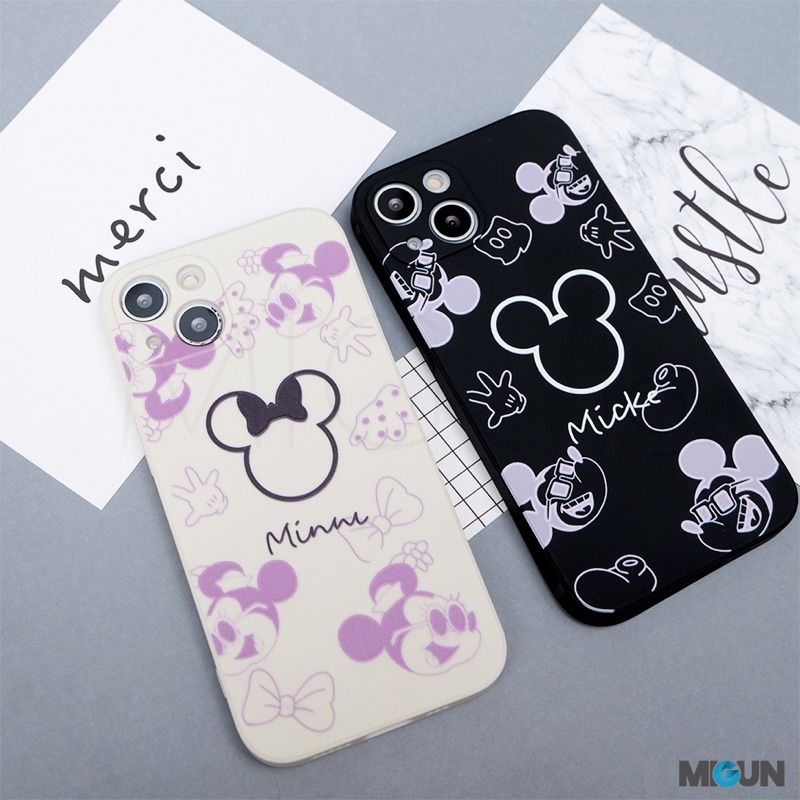 New! Mickey &amp; Minnie Case - Softcase fullcover for iPhone 11 12 13 PRO PROMAX 6 7 8 6+ 7+ 8+ X XR XSMAX