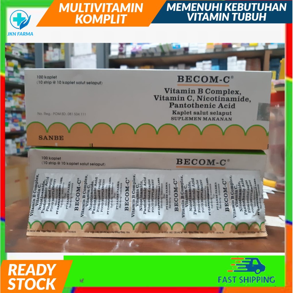 SUPLEMEN MULTIVITAMIN BECOME C. DENGAN VITAMIN C 500 MG DAN B COMPLEK
