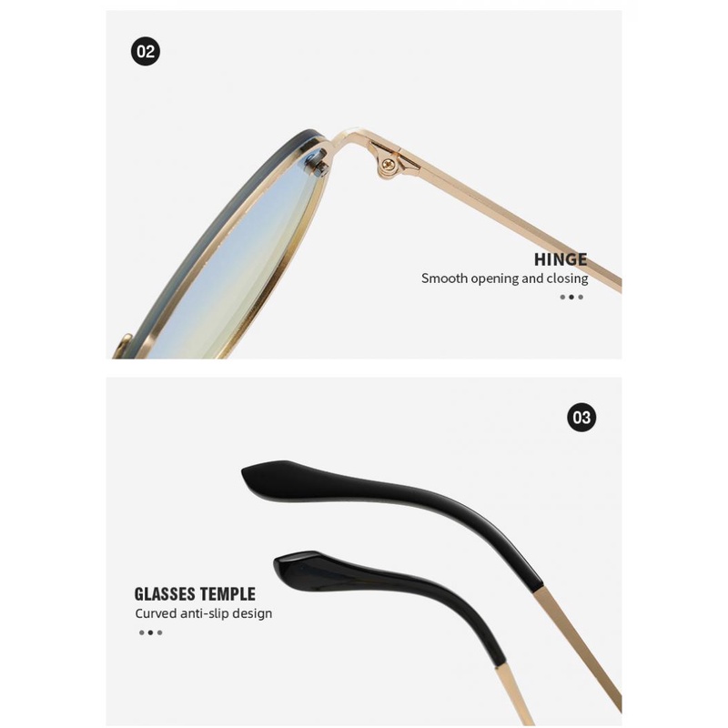 Kacamata Hitam Aviator Bahan Metal Gaya Retro Untuk Pria Dan Wanita