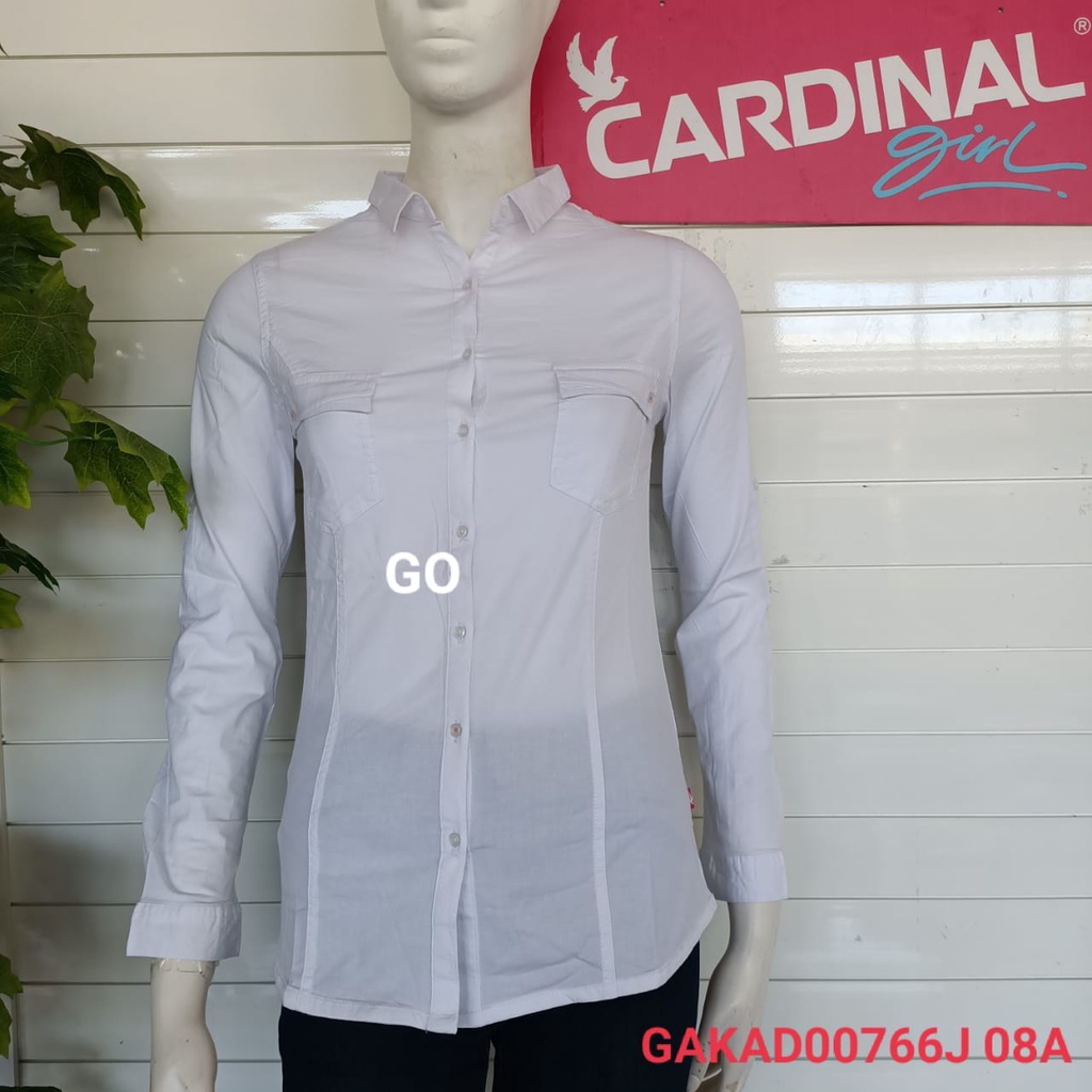 BB CARDINAL GIRL CC KEMEJA Pakaian Wanita Atasan Kemeja Hem Casual Santai Original Lengan Panjang