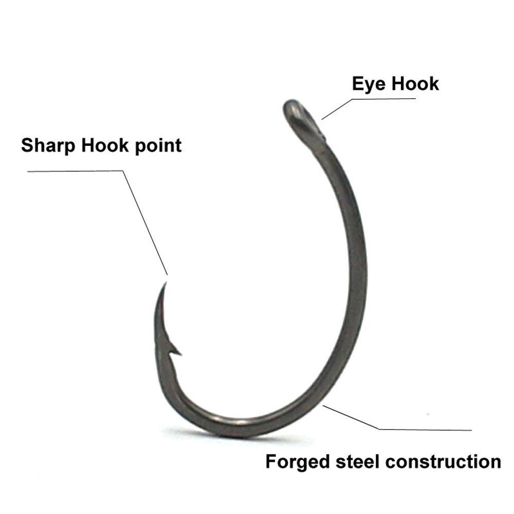 Quinton Berduri Ikan Kait Laut Memancing Meratakan Lalat Tajam Sabiki Rig Pengait Ikan Gurame PTFE Dilapisi Stainless Steel Karbon Tinggi Fishhooks Long Shank Barbed Hook