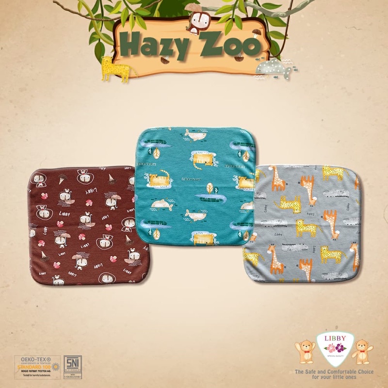 (3pcs/pack) Libby / Miyo Sapu Tangan Bayi / Lap Bayi Motif