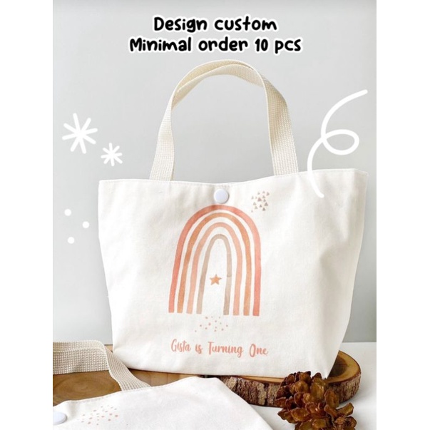 Mini totebag belacu custom fullcolor print (Minimal order 10 pcs)