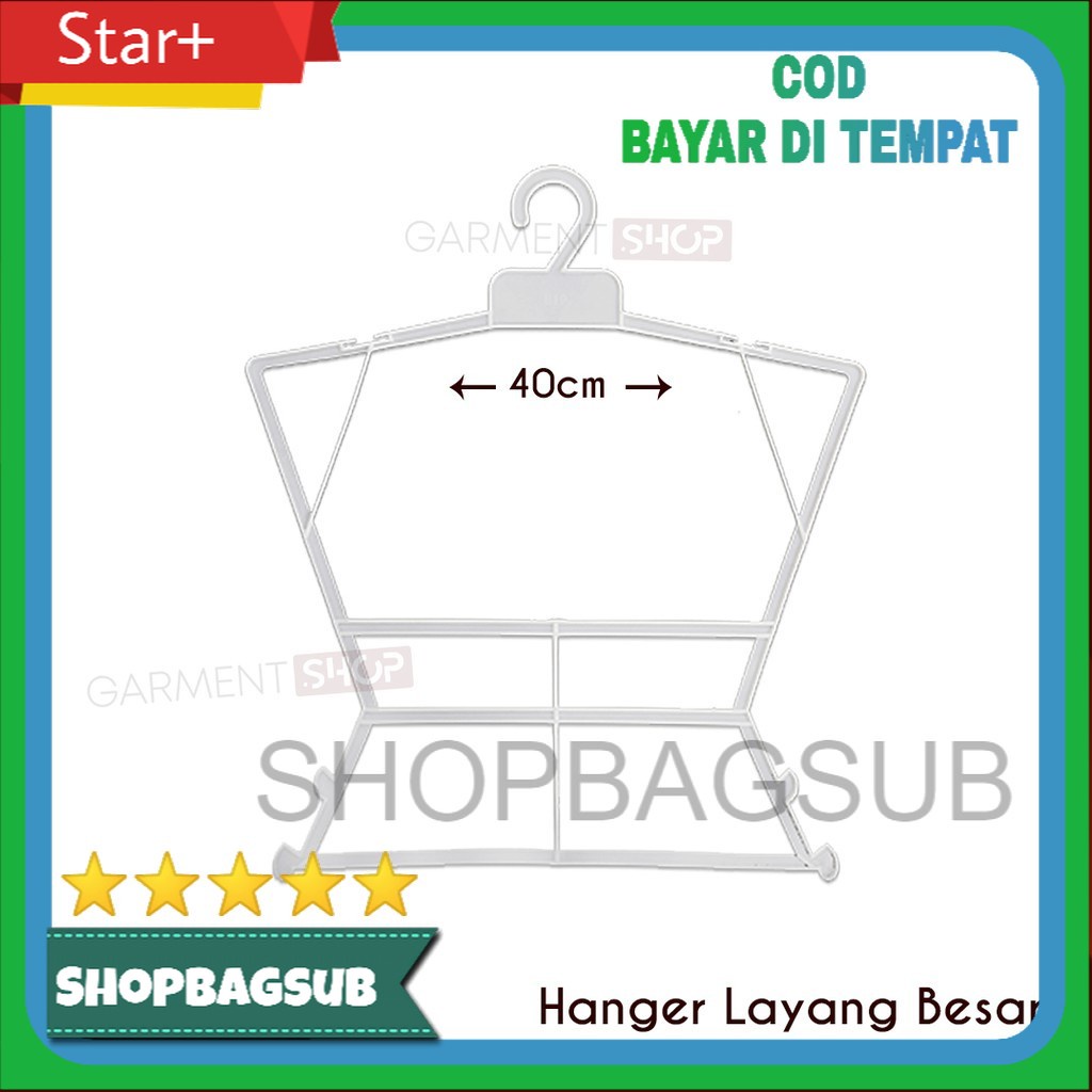 HANGER SETELAN BESAR / HANGER LAYANG PLASTIK TEBAL