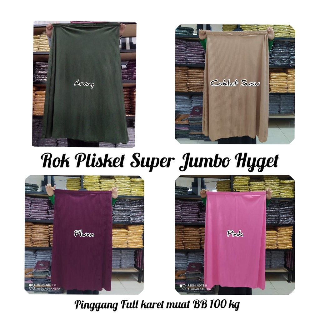 Rok plisket big size harga murah meriah