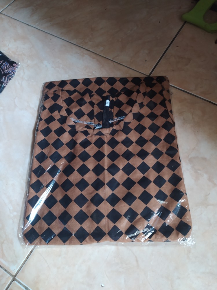 Tey-17 Batik Wanita Asj Sa Hrb026 Kenongo Kemeja Tosca Pendek