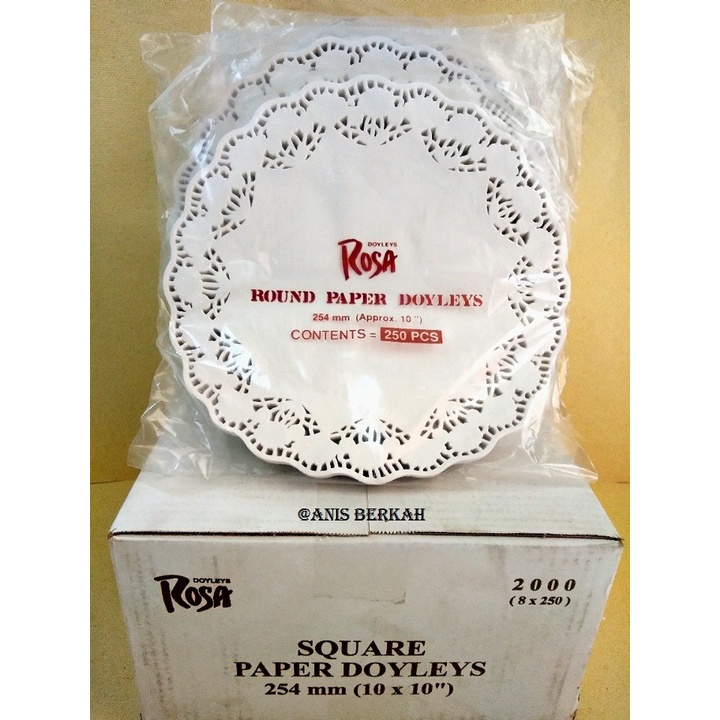 Paper doilies / Renda alas kue/Renda rosa Isi 250 lbr