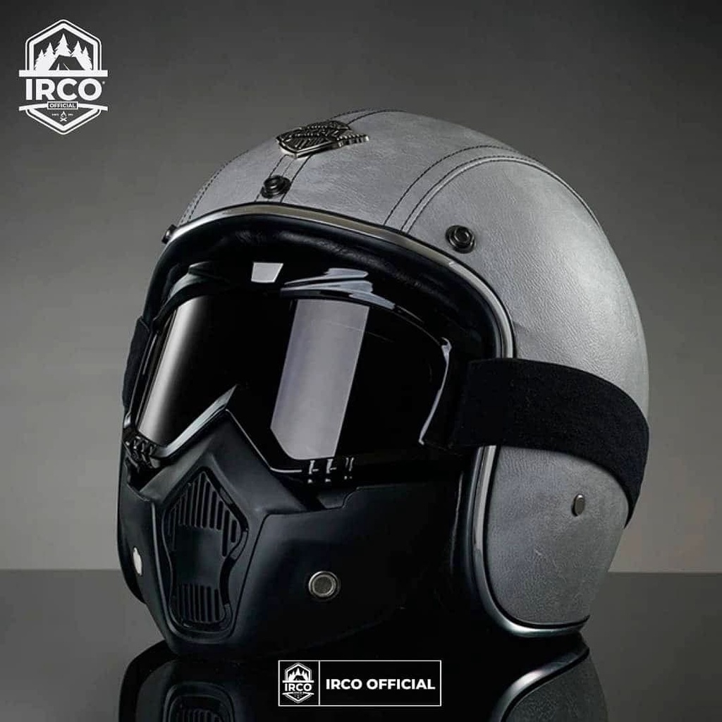 IRCO Kacamata Google Masker Helm Motor Cross Bening - Kaca Mata Bikers Googlemask Full Face Retro