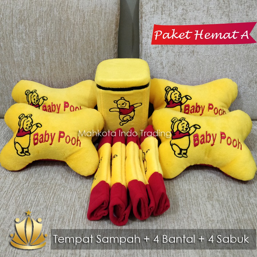 BANTAL MOBIL POOH / TEMPAT SAMPAH MOBIL POOH / AKSESORIS MOBIL POOH