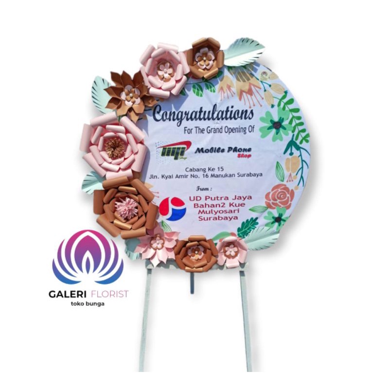 bunga papan kertas surabaya/paper flower