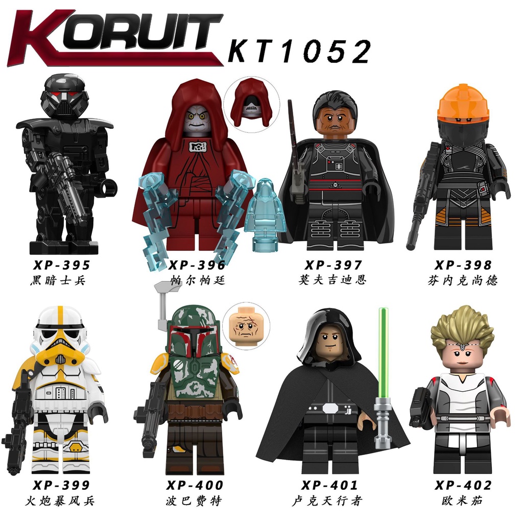 Fennec Shand Boba Fett Minifigures Star Wars Bounty Hunters Palpatine Muff Gideon Bad BatchOmega Mainan Angka Mini