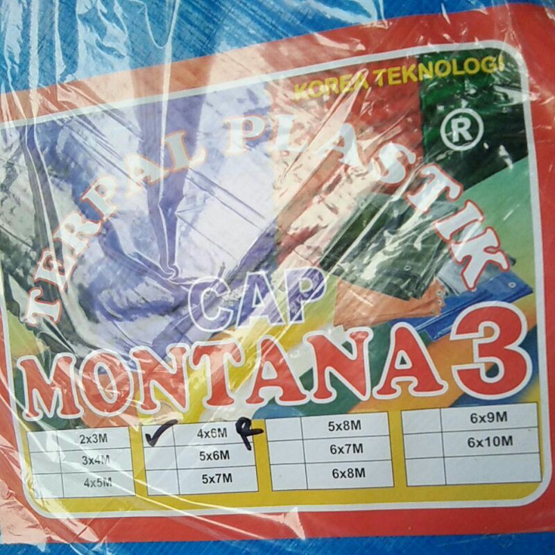 Terpal montana A3 uk. 4x6.asli
